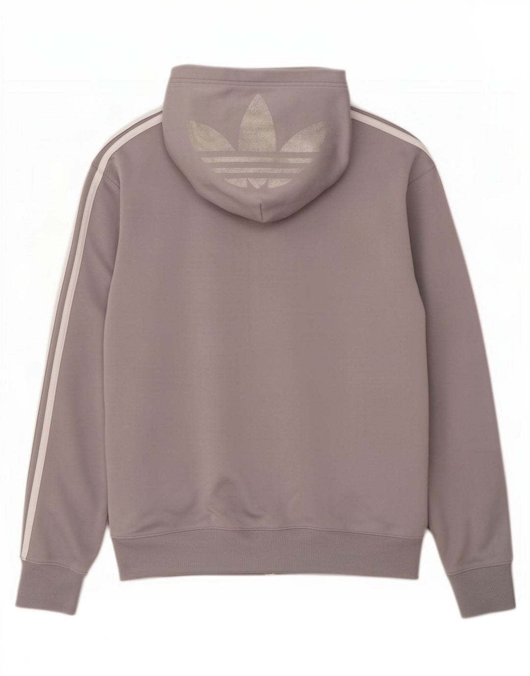 Felpa con cappuccio e zip grafica Adidas da uomo XL in poliestere grigio