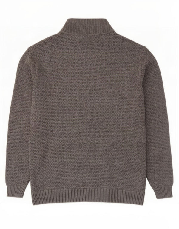 Maglione cardigan da uomo Jack & Jones XL in cotone color block grigio