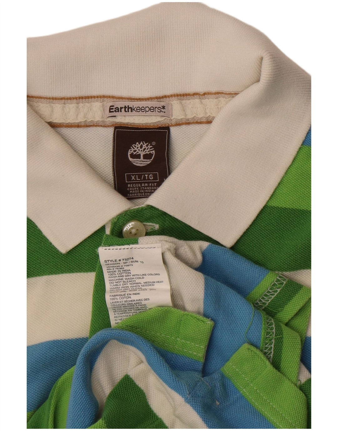 Polo Timberland da uomo Earthkeepers XL a righe multicolore