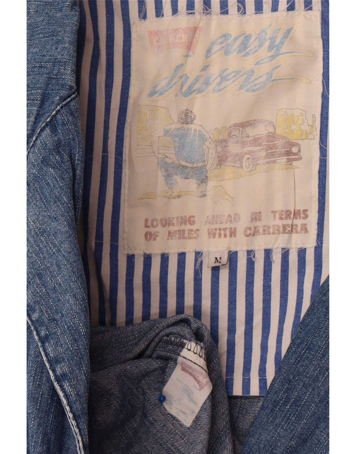 Giacca blazer in denim da uomo a 2 bottoni Carrera UK 38 Cotone blu medio