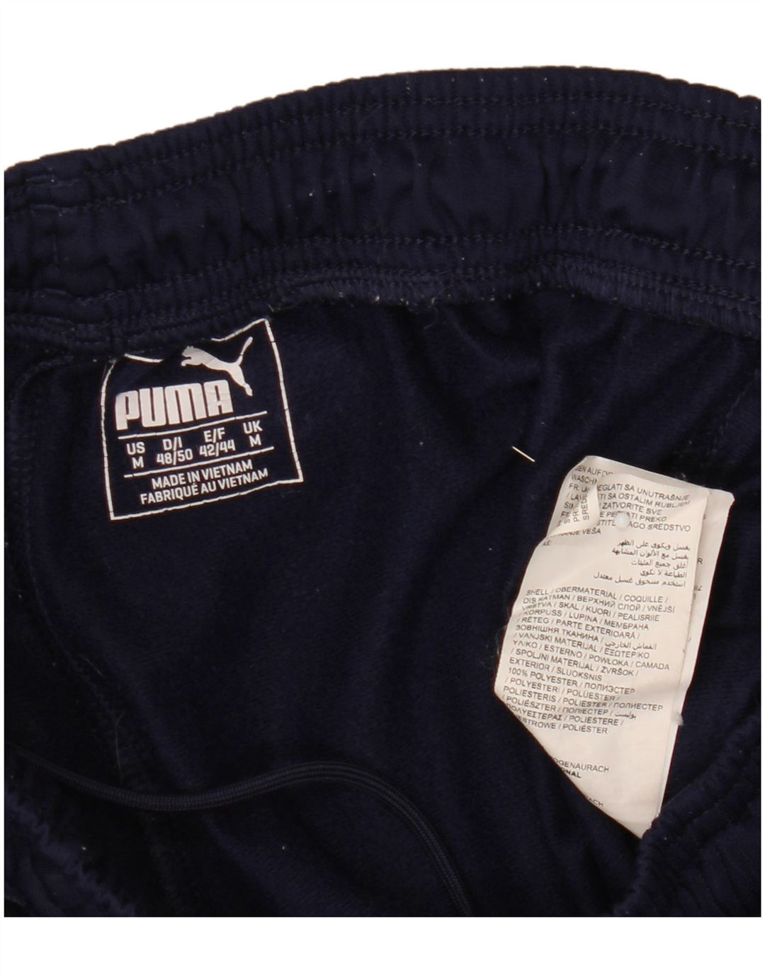 Pantaloni da tuta da uomo Puma Medium in poliestere blu navy