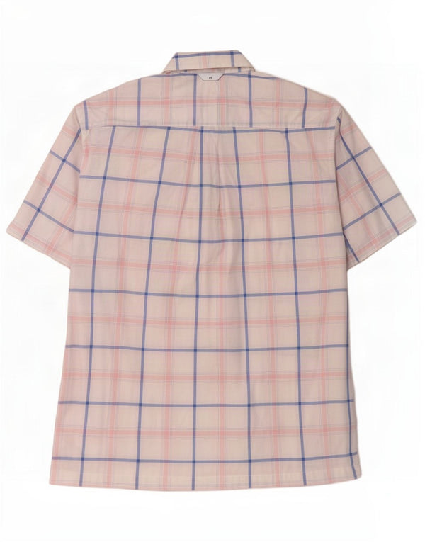 Camicia a maniche corte da uomo Tommy Hilfiger piccola in cotone a quadri bianchi