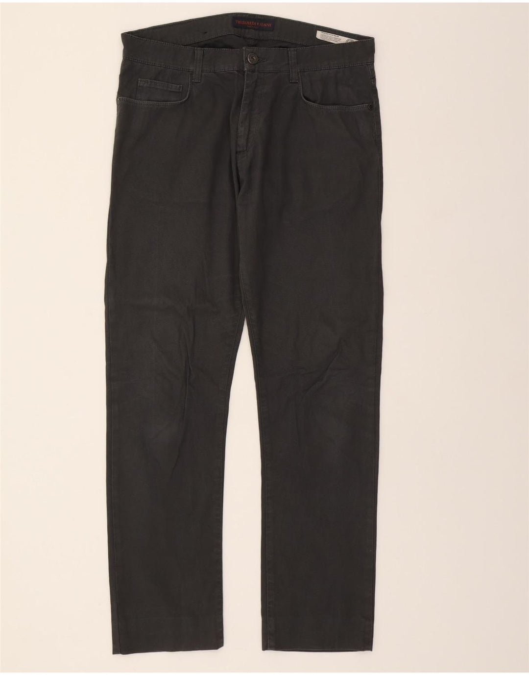 TRUSSARDI Womens Straight Jeans W33 L30 Grey Polyester Vintage Trussardi and Second-Hand Trussardi from Messina Hembry 