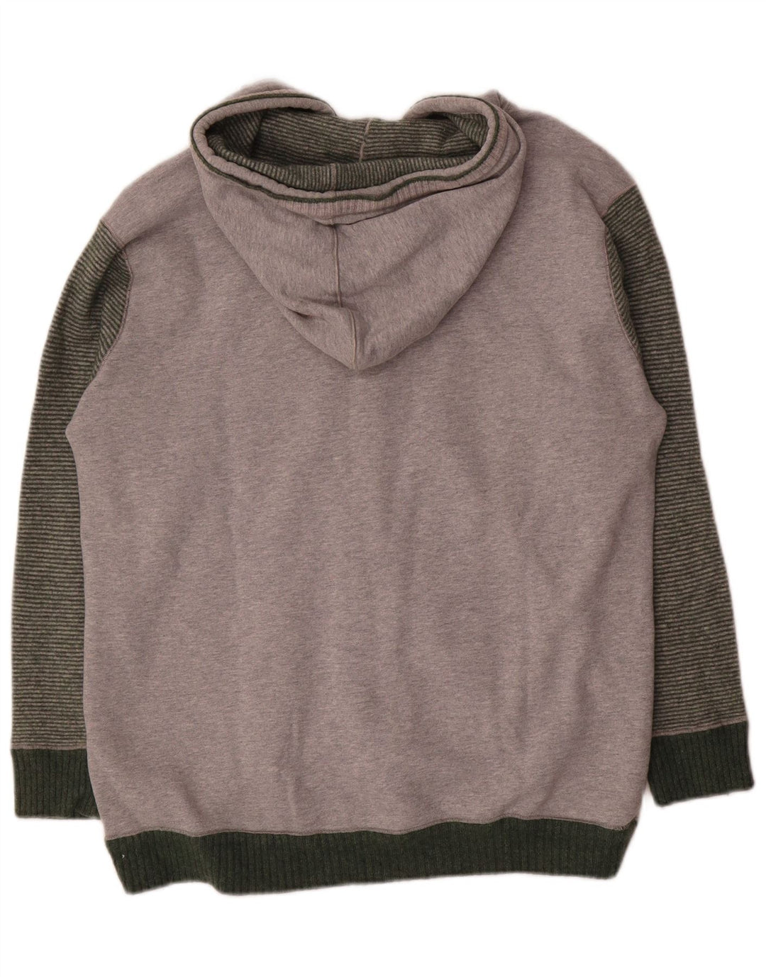 Maglione Kappa da uomo con zip e cappuccio grande grigio in lana color block