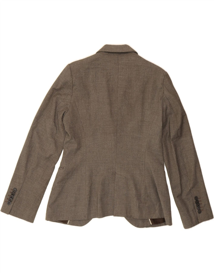 ZARA Womens 1 Button Blazer Jacket UK 16 Large Brown Viscose Vintage Zara and Second-Hand Zara from Messina Hembry 