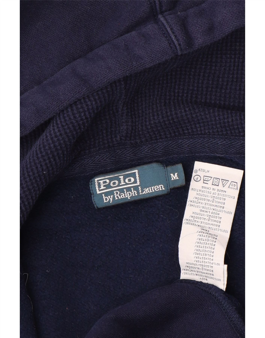 Polo Ralph Lauren Maglione con cappuccio e zip da uomo in cotone blu navy medio