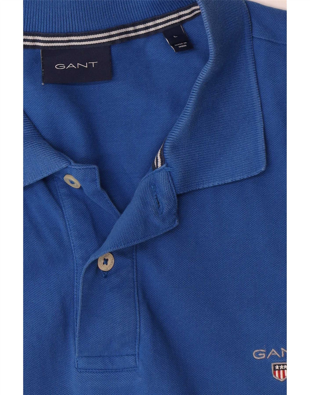 Polo da uomo Gant grande in cotone blu