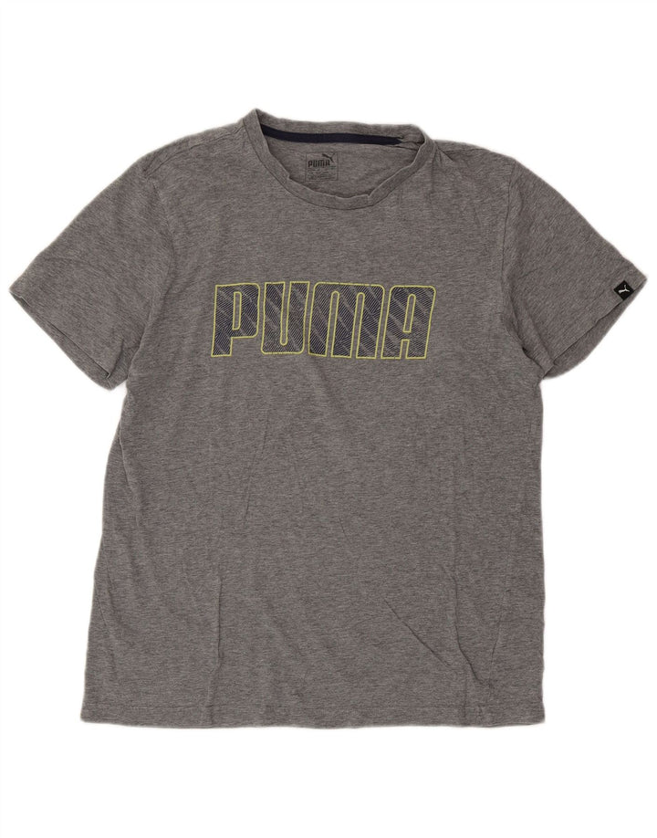 T-shirt grafica PUMA da uomo grande grigia