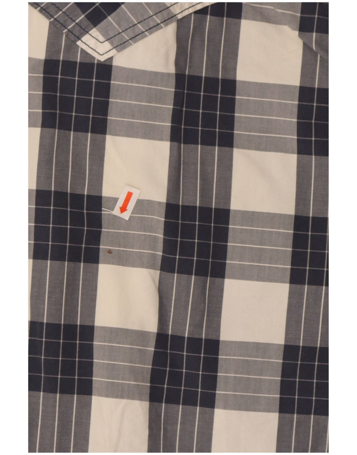Camicia Hollister da uomo piccola in cotone a quadri blu navy