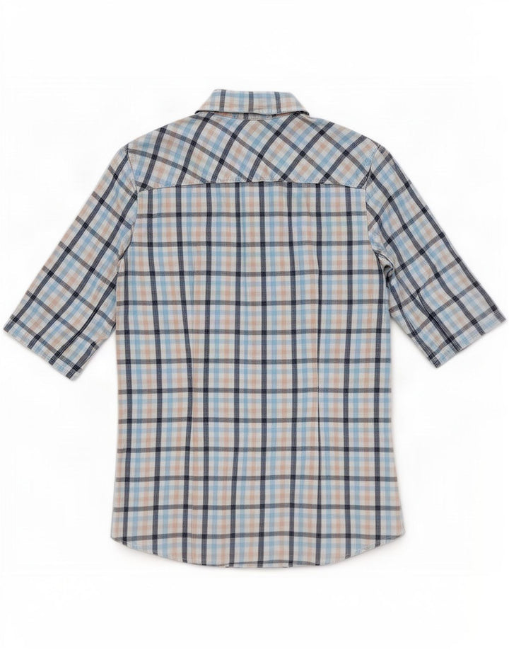 Camicia a maniche corte da donna Tommy Hilfiger US 8 percalle medio multicolore