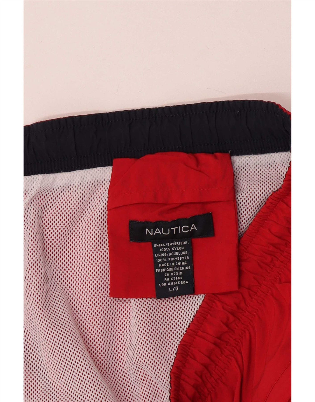 Pantaloncini da bagno da uomo Nautica grandi in nylon rosso
