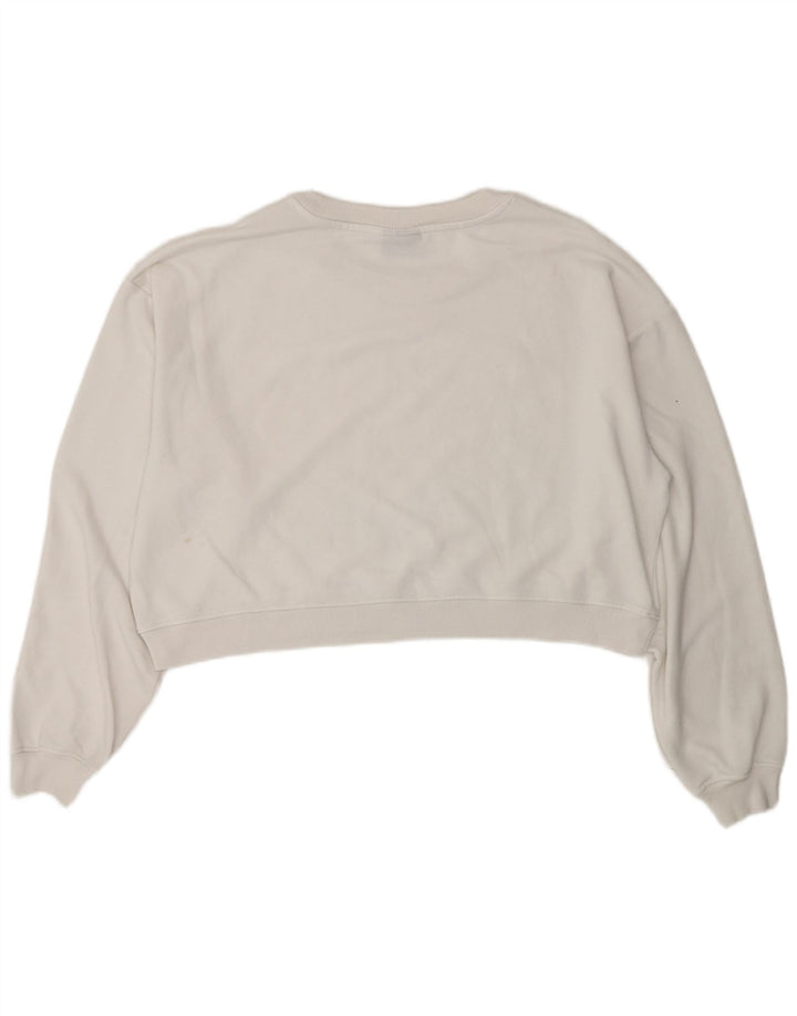 Felpa corta oversize da donna Freddy, taglia UK 14, colore bianco medio