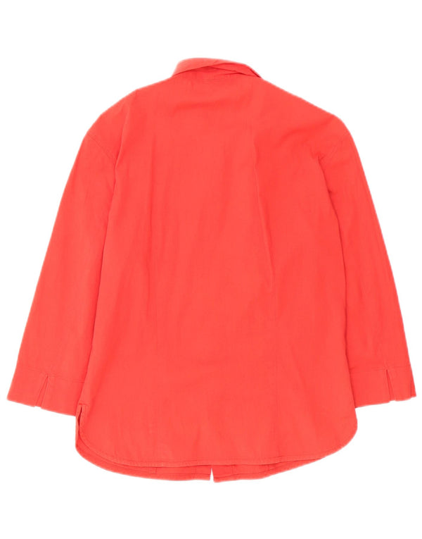 Camicia a maniche 3/4 da donna Calvin Klein Jeans UK 10 Small Rosso Cotone
