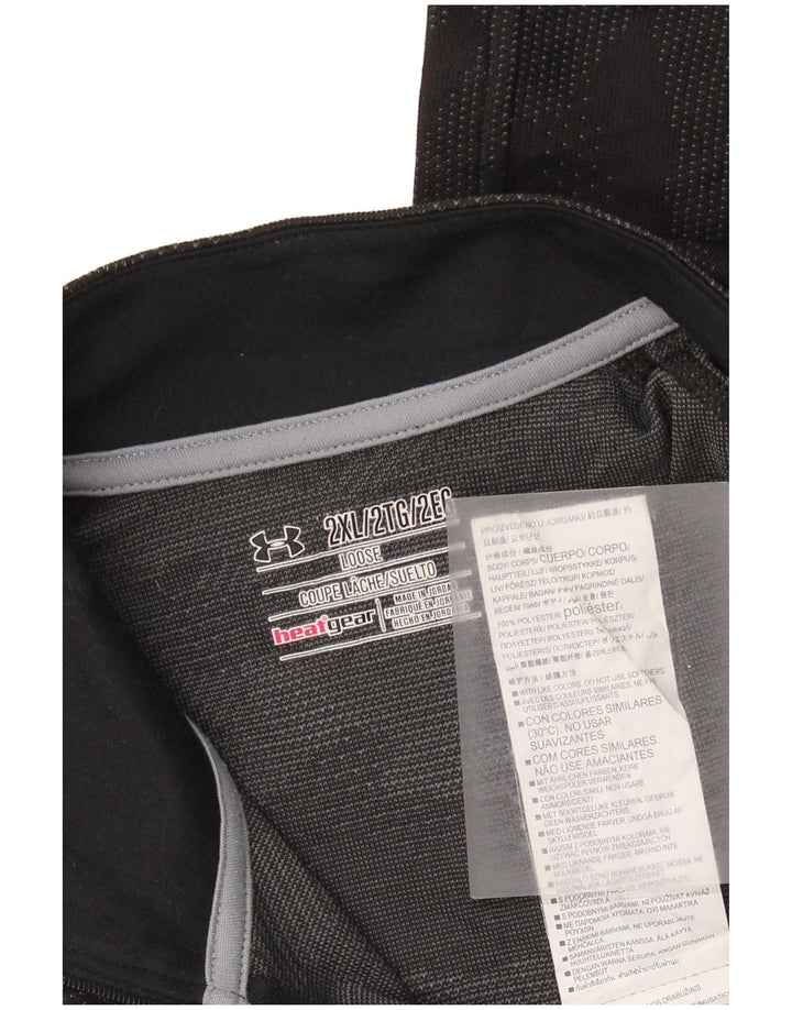Maglia da ginnastica UNDER ARMOUR Heat Gear da uomo 2XL mimetica nera
