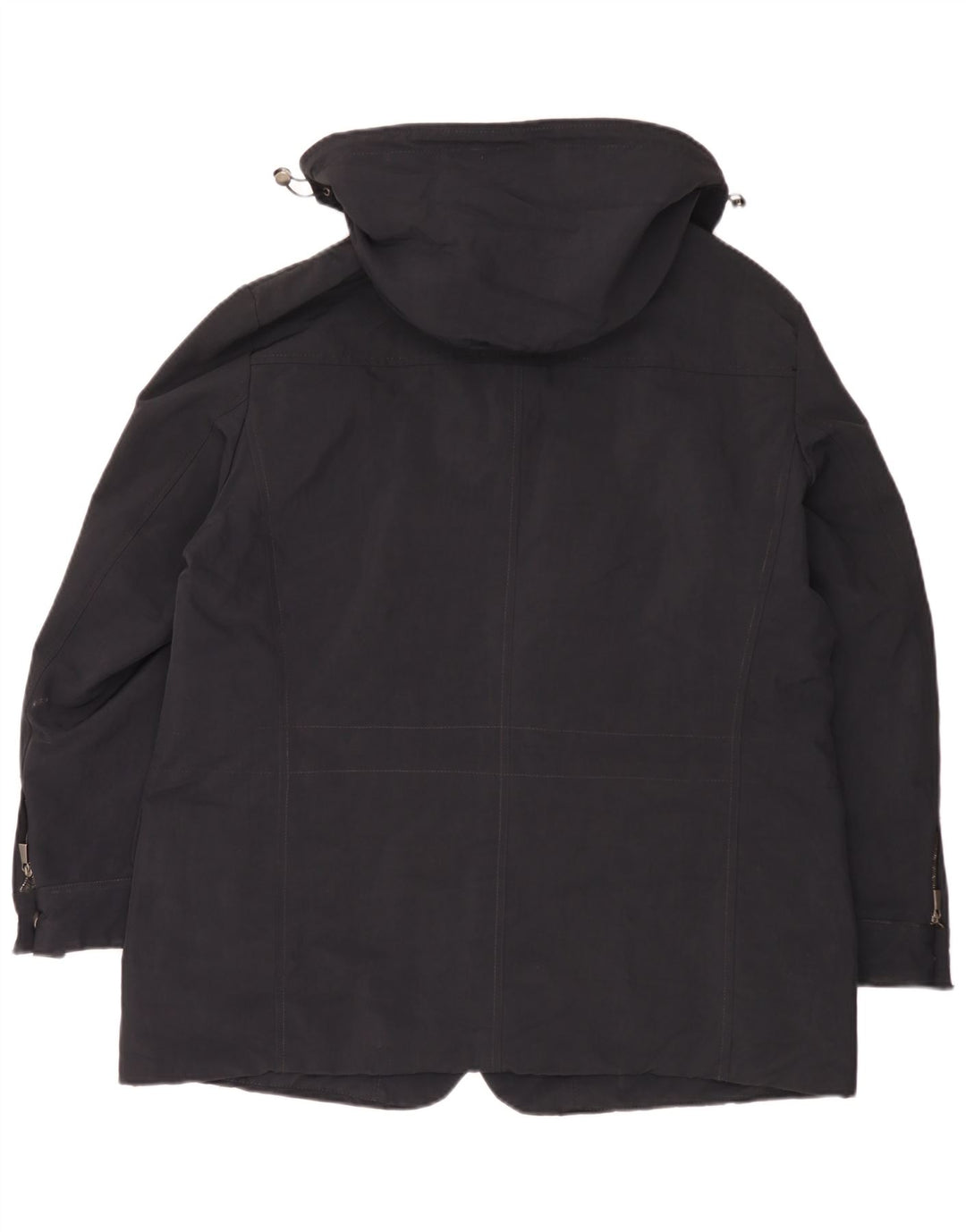 Giacca a Vento con Cappuccio Trussardi Uomo IT 56 3XL Nero Poliammide