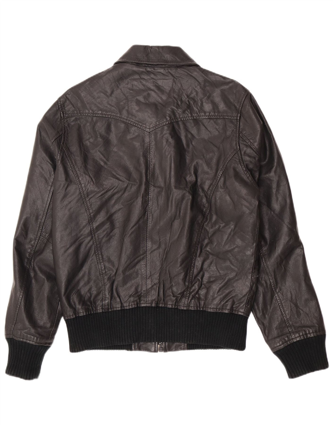 Giacca in pelle da uomo Jack & Jones UK 36 piccola nera