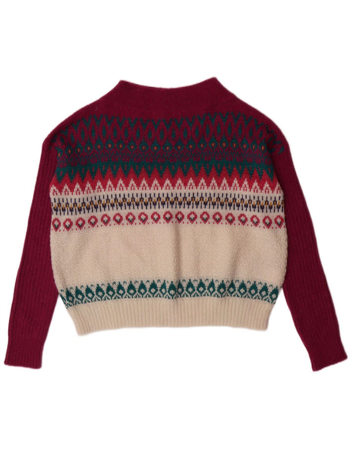 Maglione da donna a collo alto Benetton da donna UK 14 Acrilico bordeaux medio