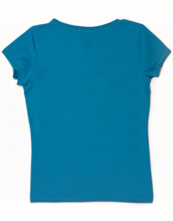 USA Polo Assn. T-shirt da donna Top UK 14 Blu medio Cotone