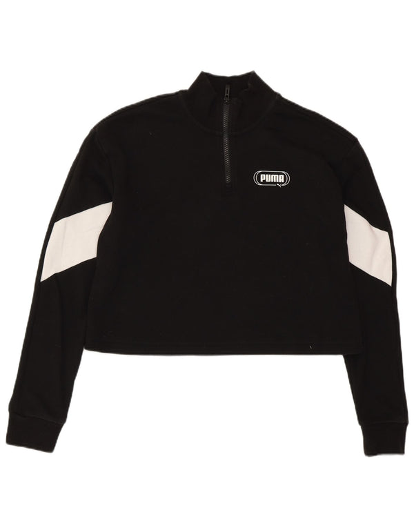 Felpa corta oversize da donna PUMA UK 6 XS color block nero