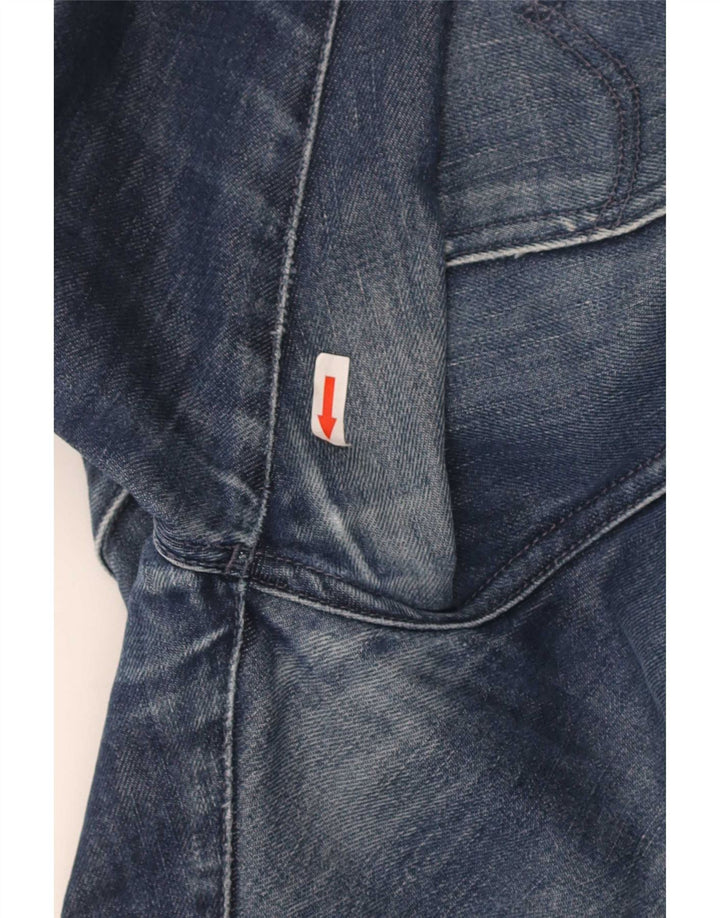Jeans dritti invecchiati da uomo Levi's W33 L34 cotone blu