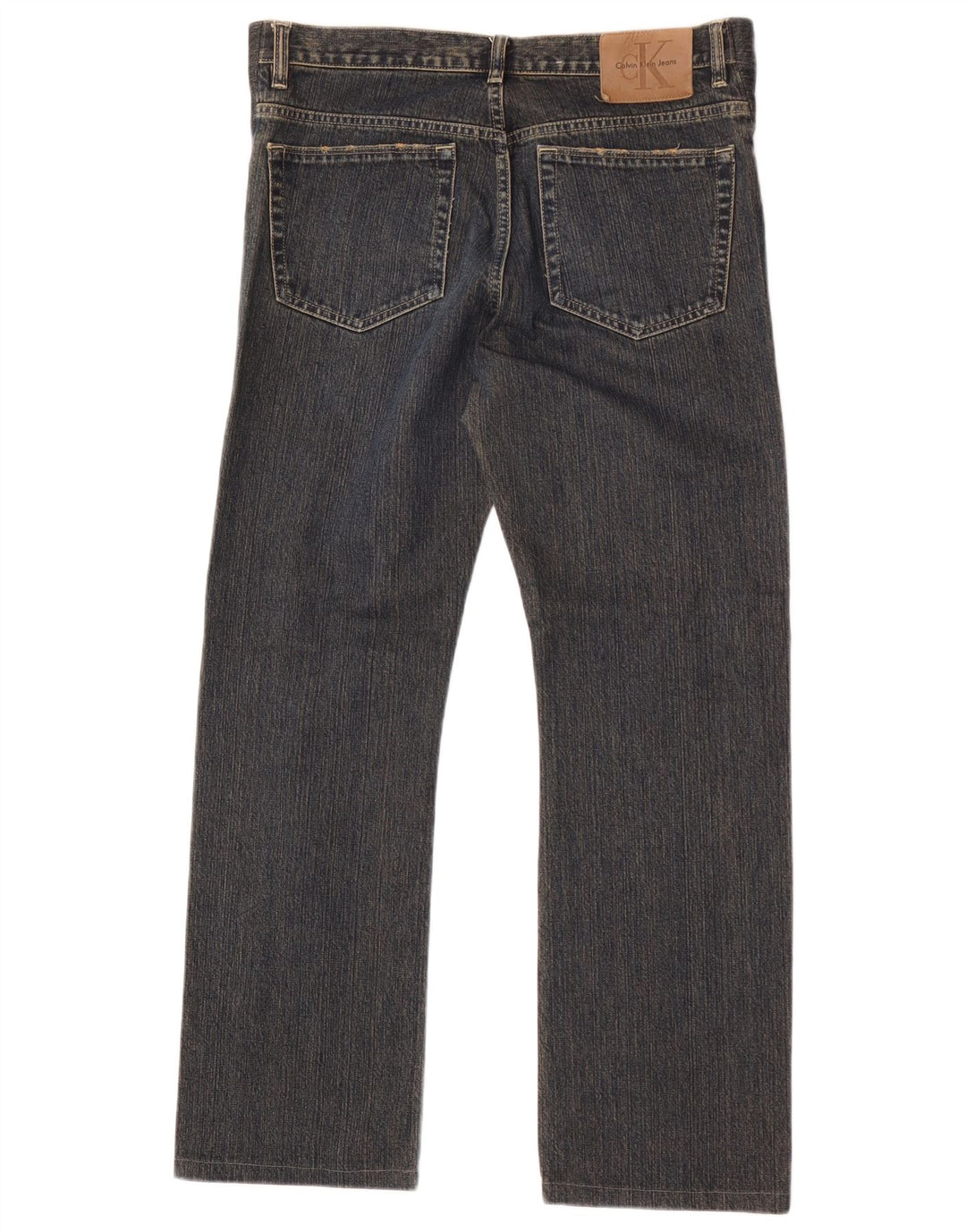 Jeans dritti da uomo Calvin Klein W31 L30 cotone blu navy