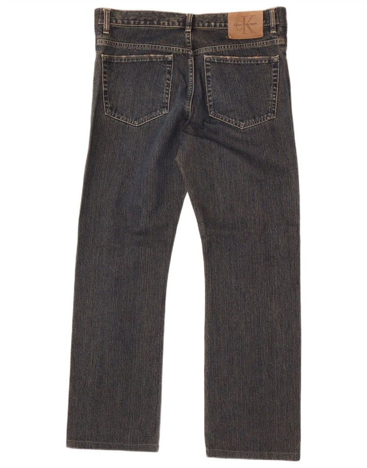 Jeans dritti da uomo Calvin Klein W31 L30 cotone blu navy