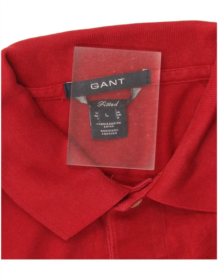 Polo aderente da uomo GANT grande rossa in cotone