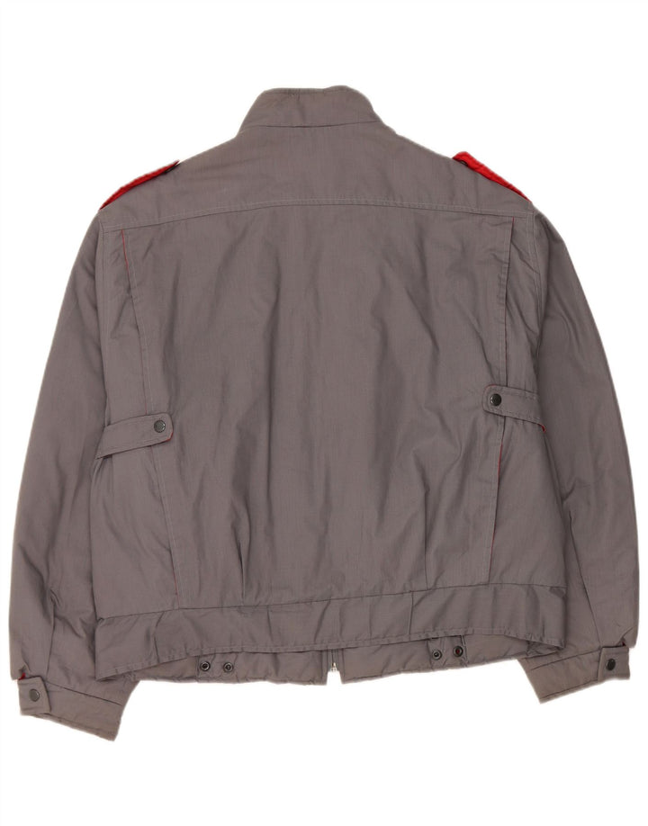 Giubbotto bomber militare oversize da donna vintage IT 48 XL blu navy