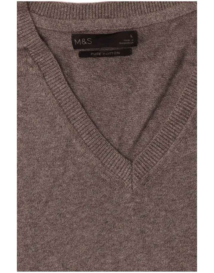 Canottiera da uomo Marks & Spencer grande in cotone grigio