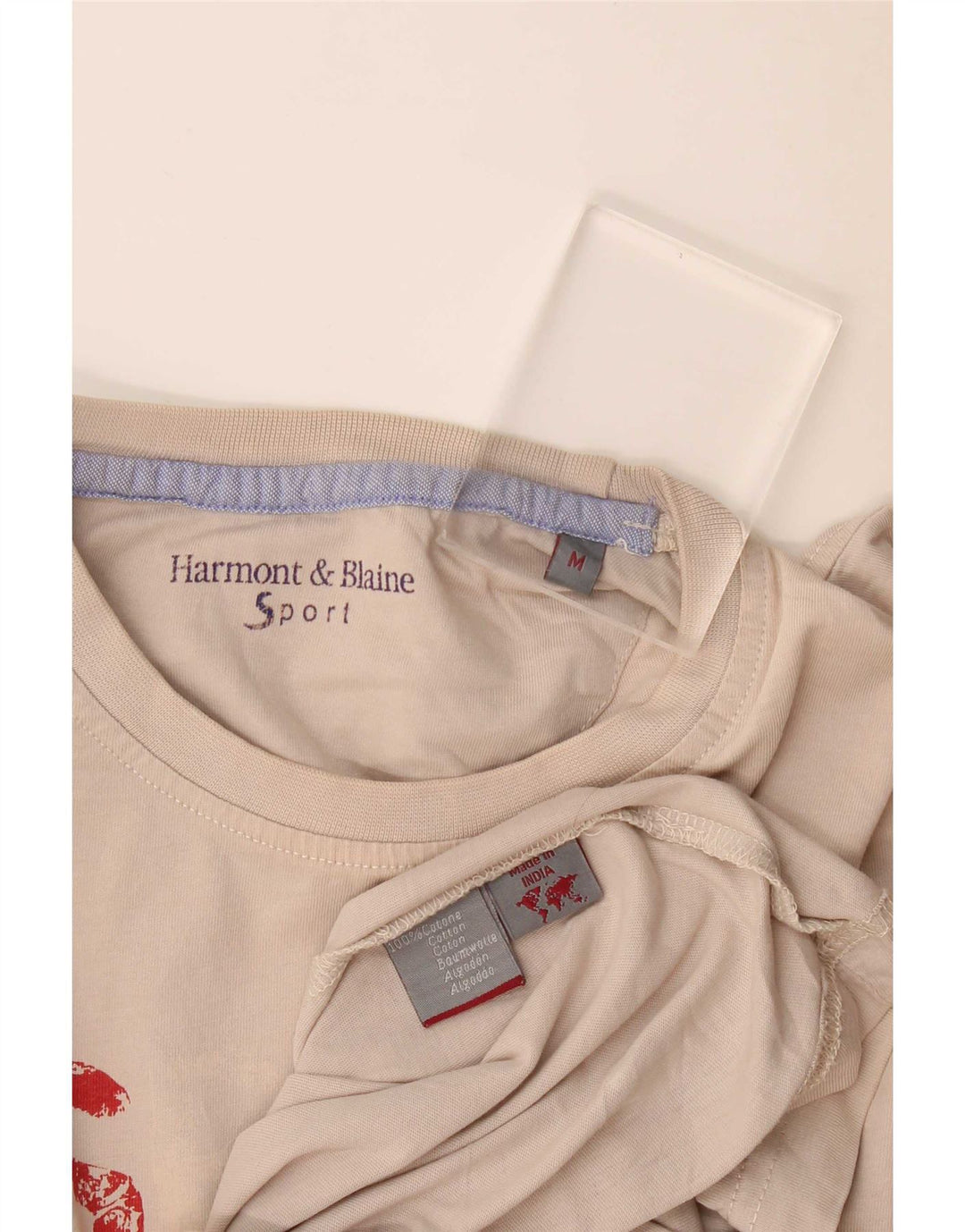 T-shirt grafica da uomo Harmont & Blaine in cotone bianco medio