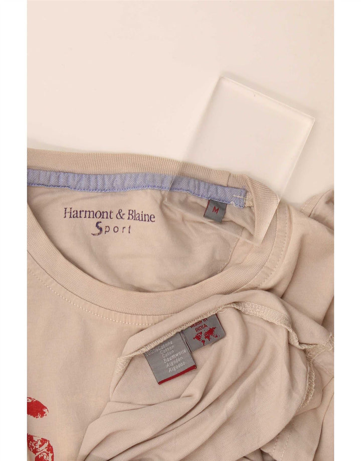 T-shirt grafica da uomo Harmont & Blaine in cotone bianco medio