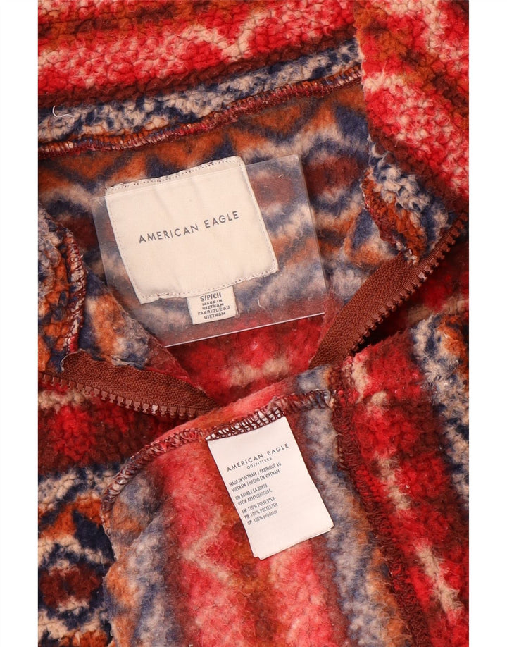 Maglione in pile da uomo vestibilità ampia American Eagle piccolo Fair Isle multicolore