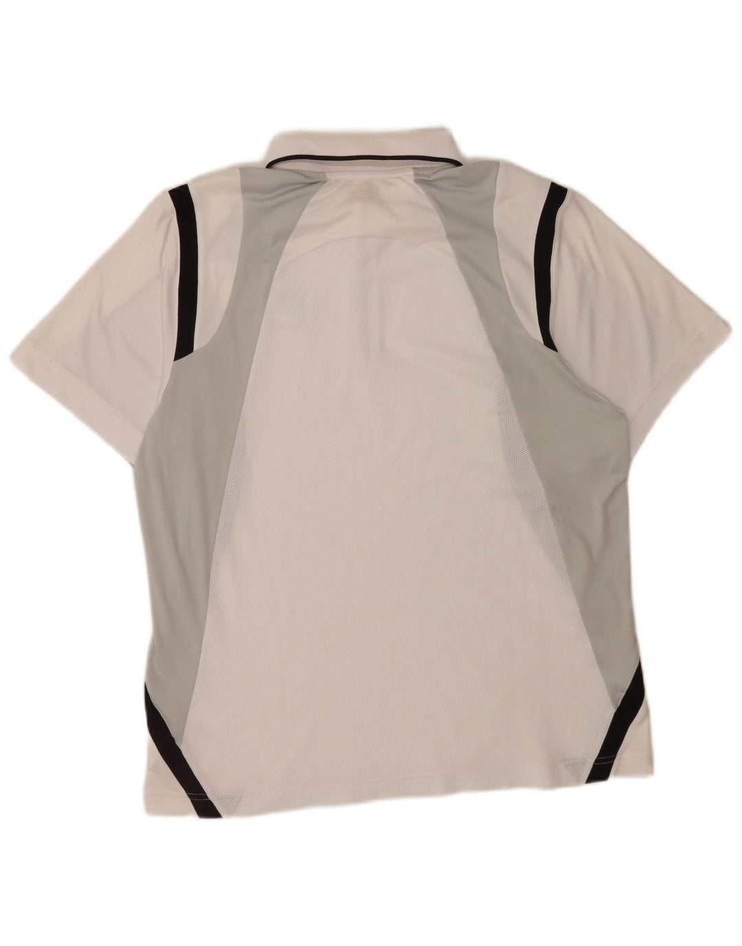 Polo da uomo Lotto Large in poliestere color block bianco