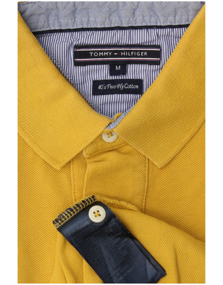 Polo da uomo Tommy Hilfiger in cotone giallo medio
