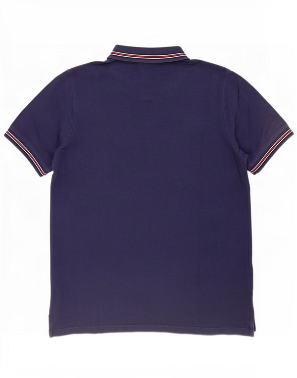 Polo da uomo Fila Large in cotone blu navy