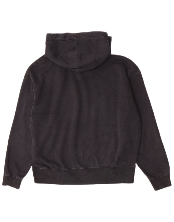 Felpa con cappuccio oversize da donna Nike UK 10 piccola in cotone nero