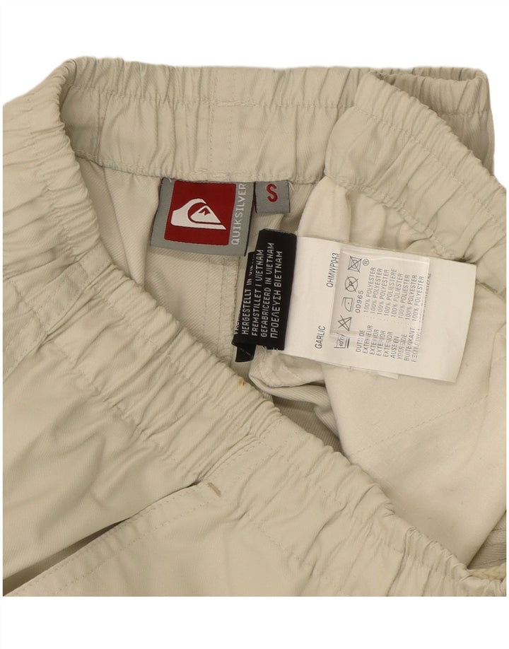Pantaloni da tuta Quiksilver da uomo con grafica Capri piccoli in poliestere beige