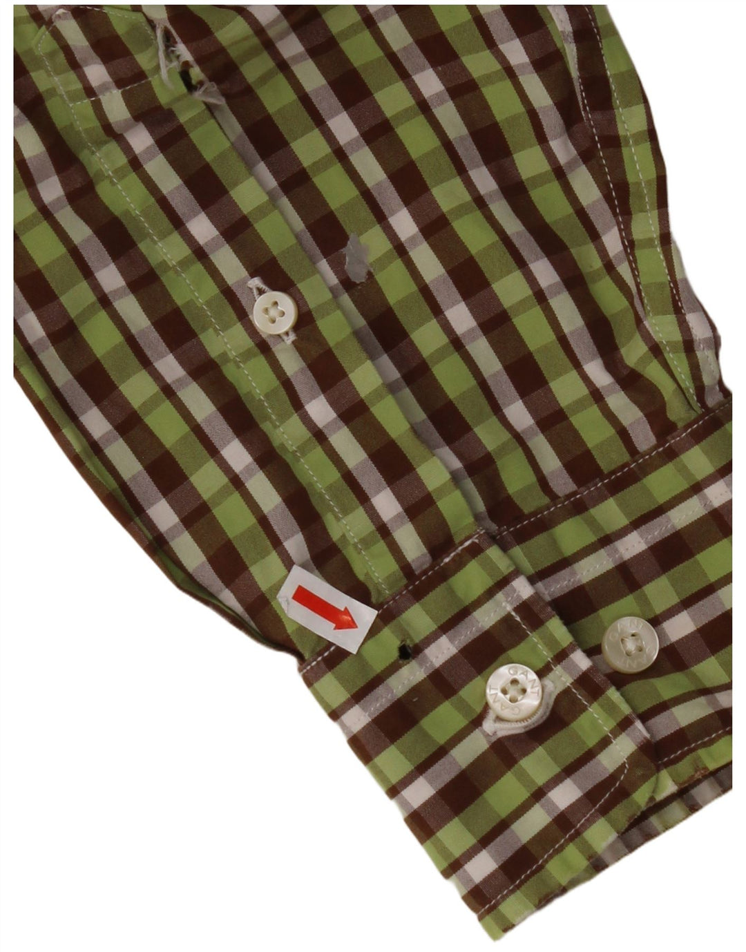 GANT Camicia da uomo in flanella vestibilità regolare in cotone a quadri verde medio