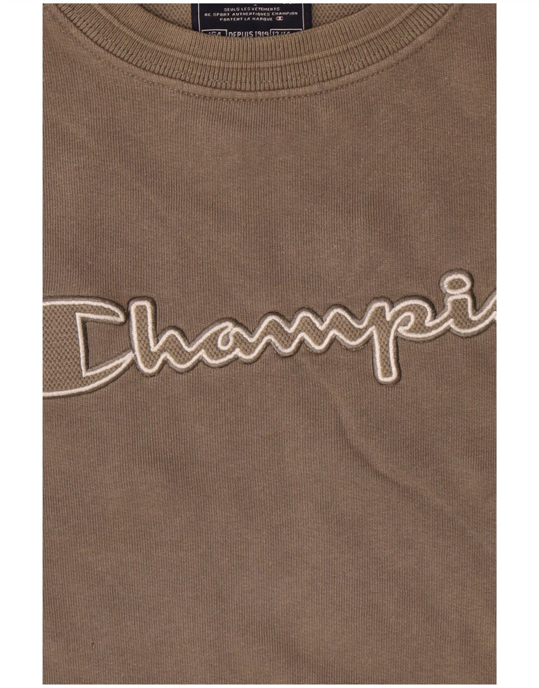 Felpa con grafica Champion per ragazzi, 13-14 anni, cotone beige