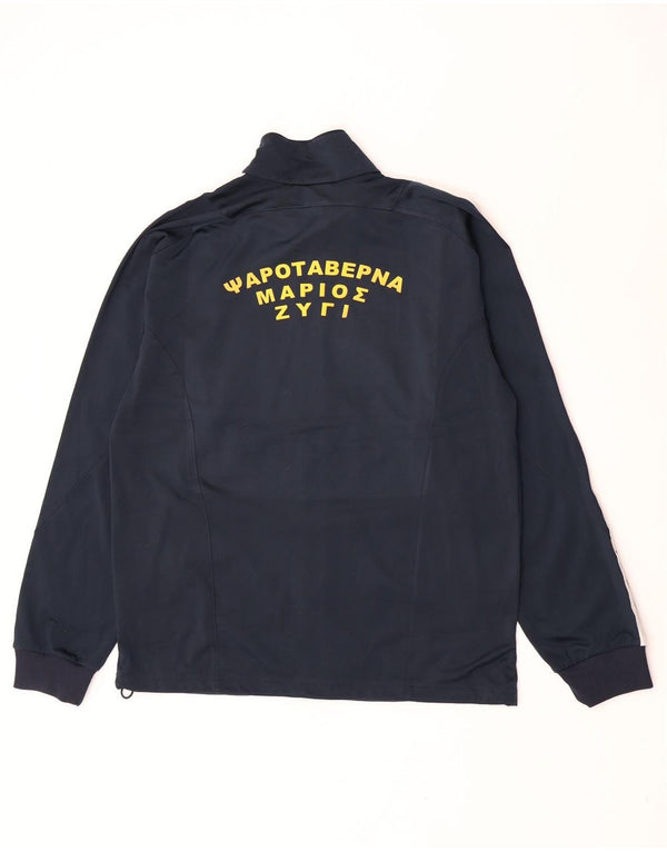 Giacca da uomo con grafica grafica Adidas, giacca media, colore blu navy