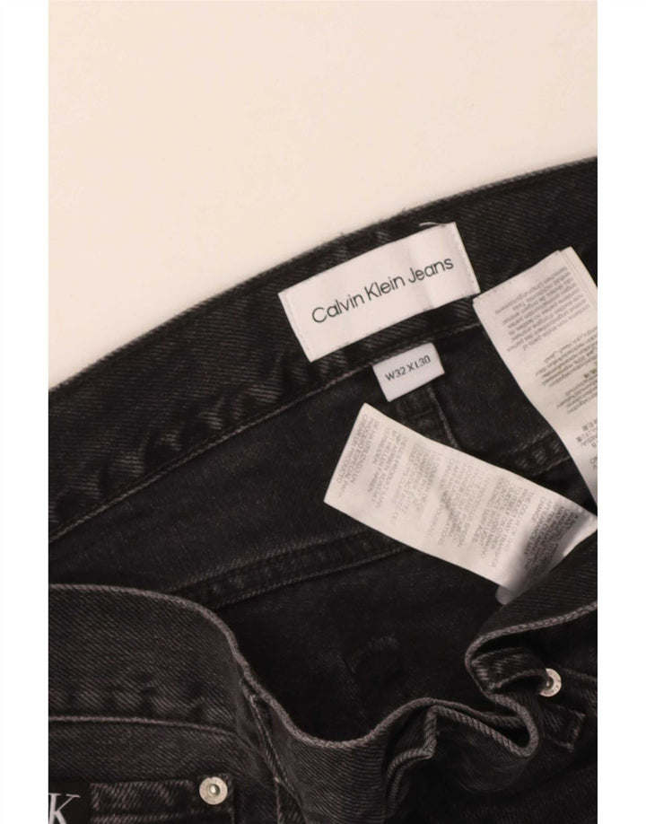 Jeans dritti da uomo Calvin Klein W32 L30 cotone nero