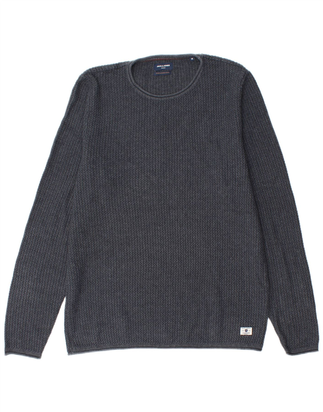 Maglione maglione girocollo da uomo Jack & Jones in cotone blu navy medio
