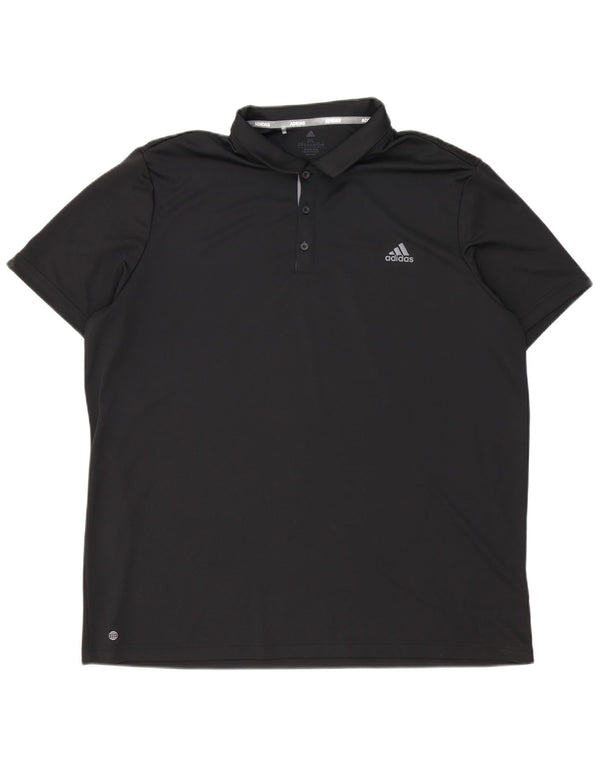 Polo Adidas Aeroready da uomo 2XL poliestere nero