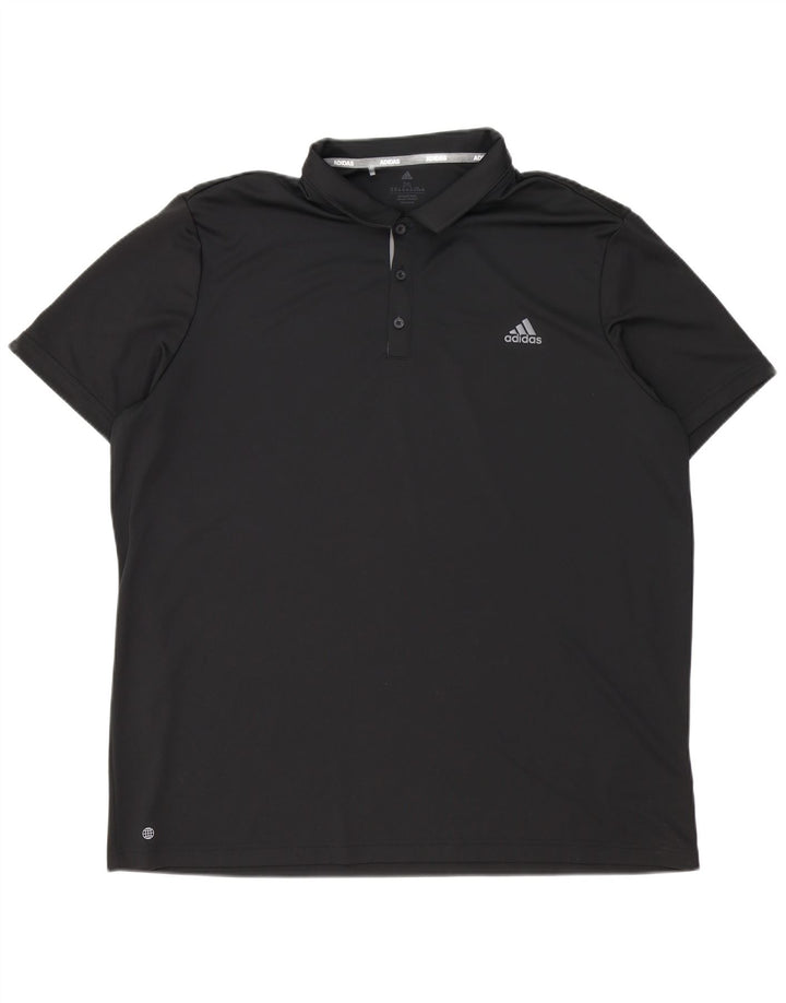 Polo Adidas Aeroready da uomo 2XL poliestere nero