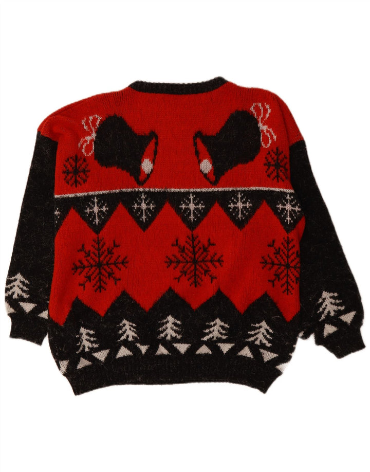 Maglione maglione girocollo da uomo VINTAGE XL rosso Fair Isle