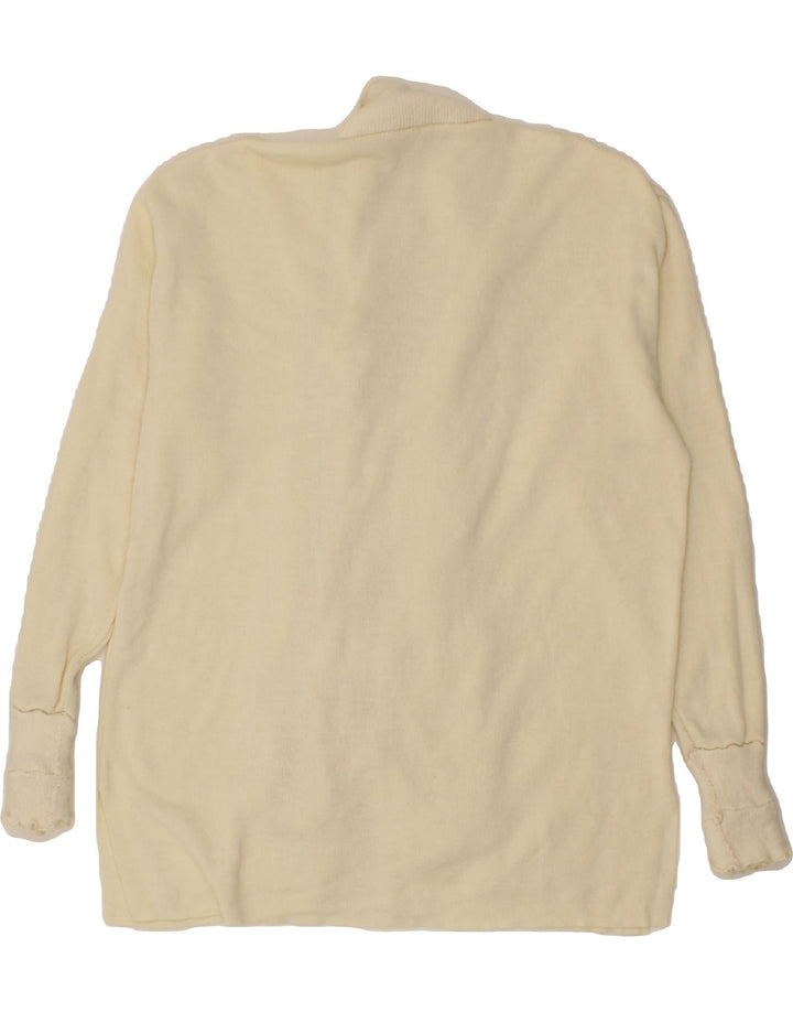 VINTAGE Womens Cardigan Sweater UK 16 Large Off White Vintage Vintage and Second-Hand Vintage from Messina Hembry 