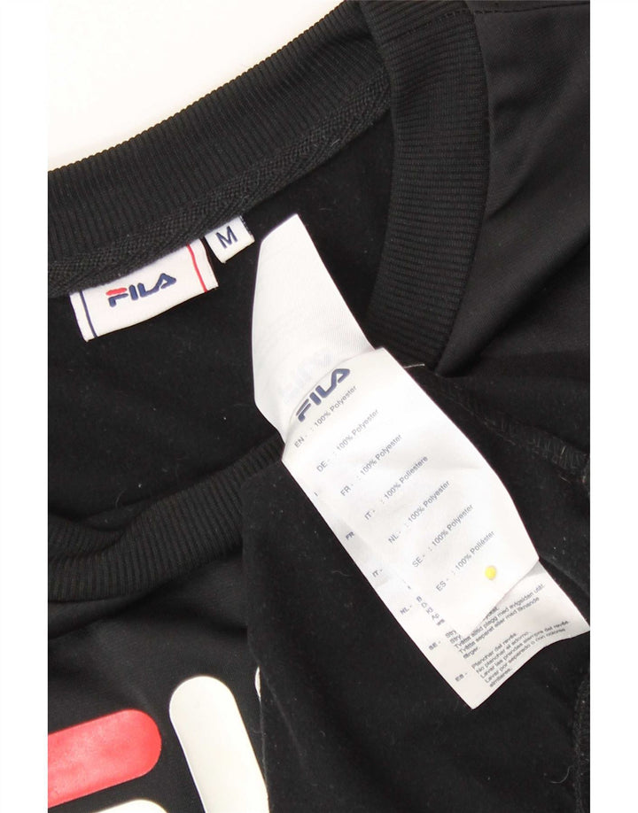 Felpa grafica da donna Fila Jumper UK 14 poliestere nero medio
