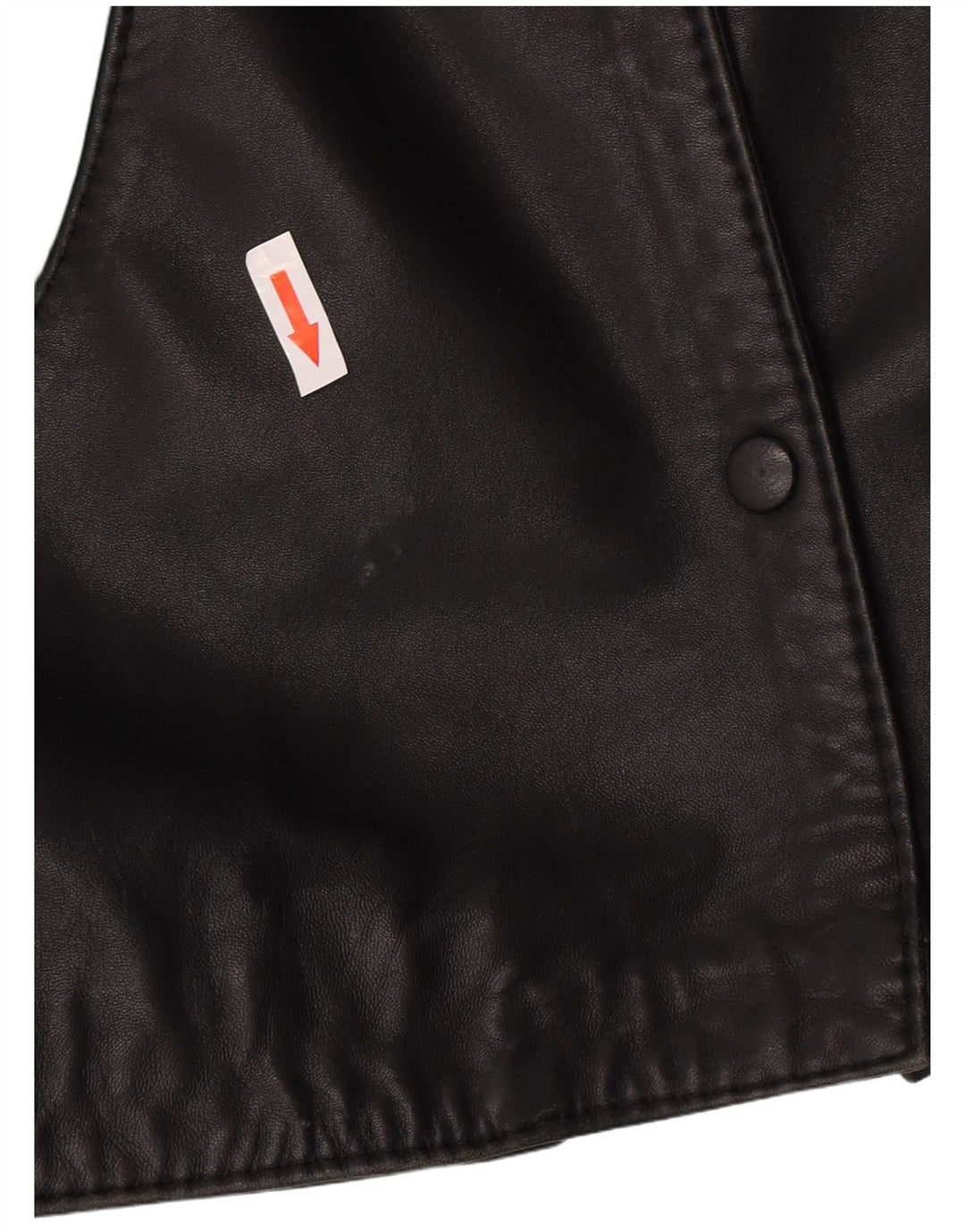 Giacca in pelle vintage da donna vestibilità ampia EU 46 XL in pelle color block nera