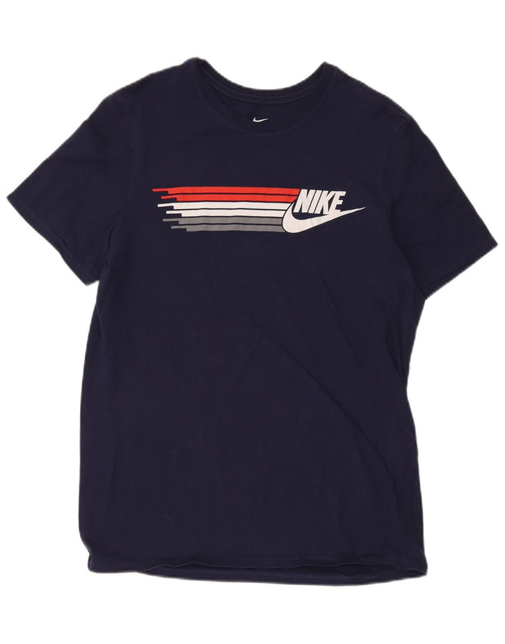 T-shirt grafica Nike da uomo con taglio atletico, colore blu navy medio