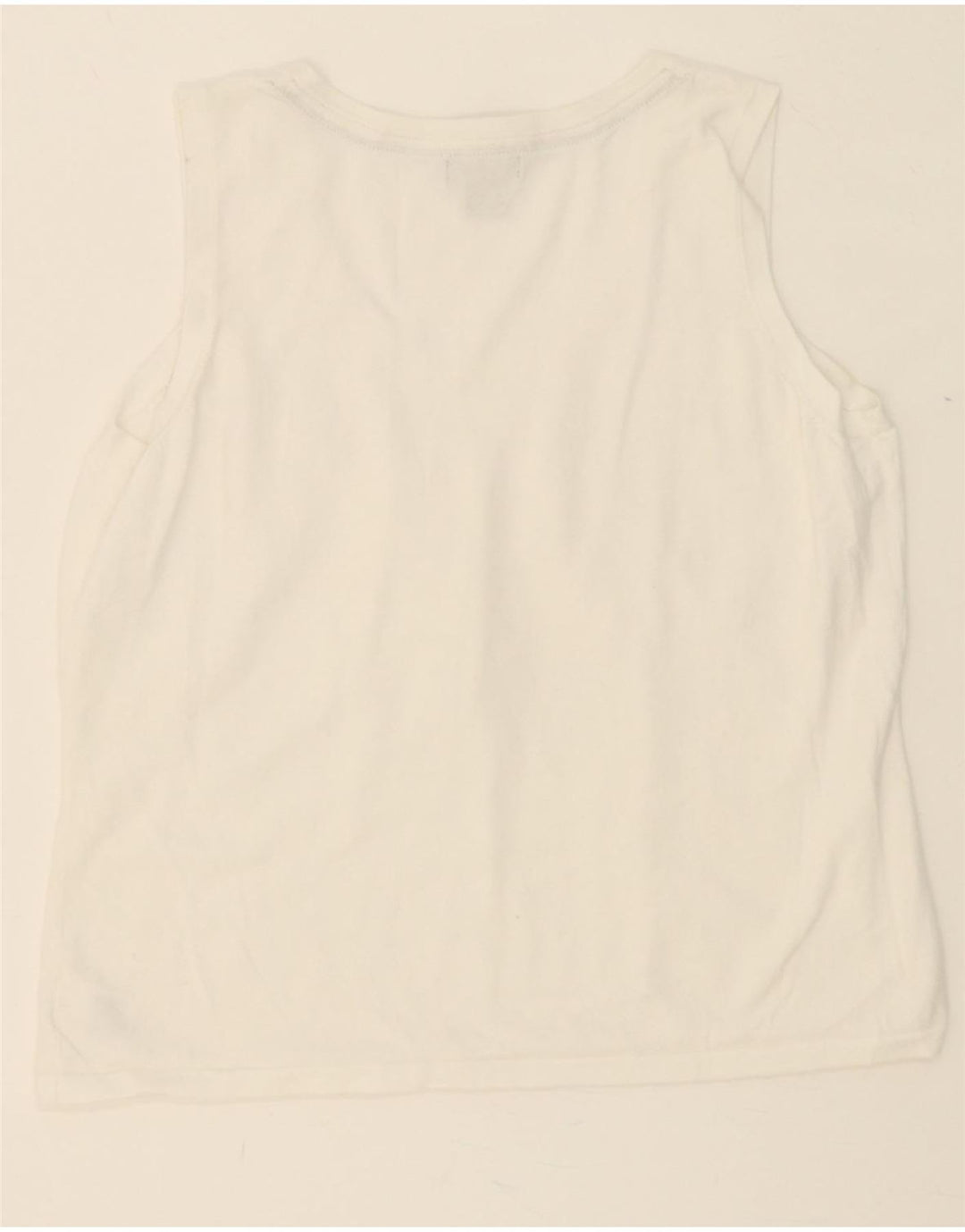 EDDIE BAUER Womens Stretch Vest Top UK 18 XL White Cotton Vintage Eddie Bauer and Second-Hand Eddie Bauer from Messina Hembry 
